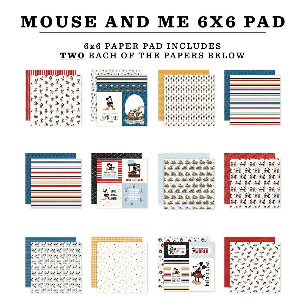 Echo Park Mouse And Me 6 x 6 Paper Pad mam487023 Disney Images