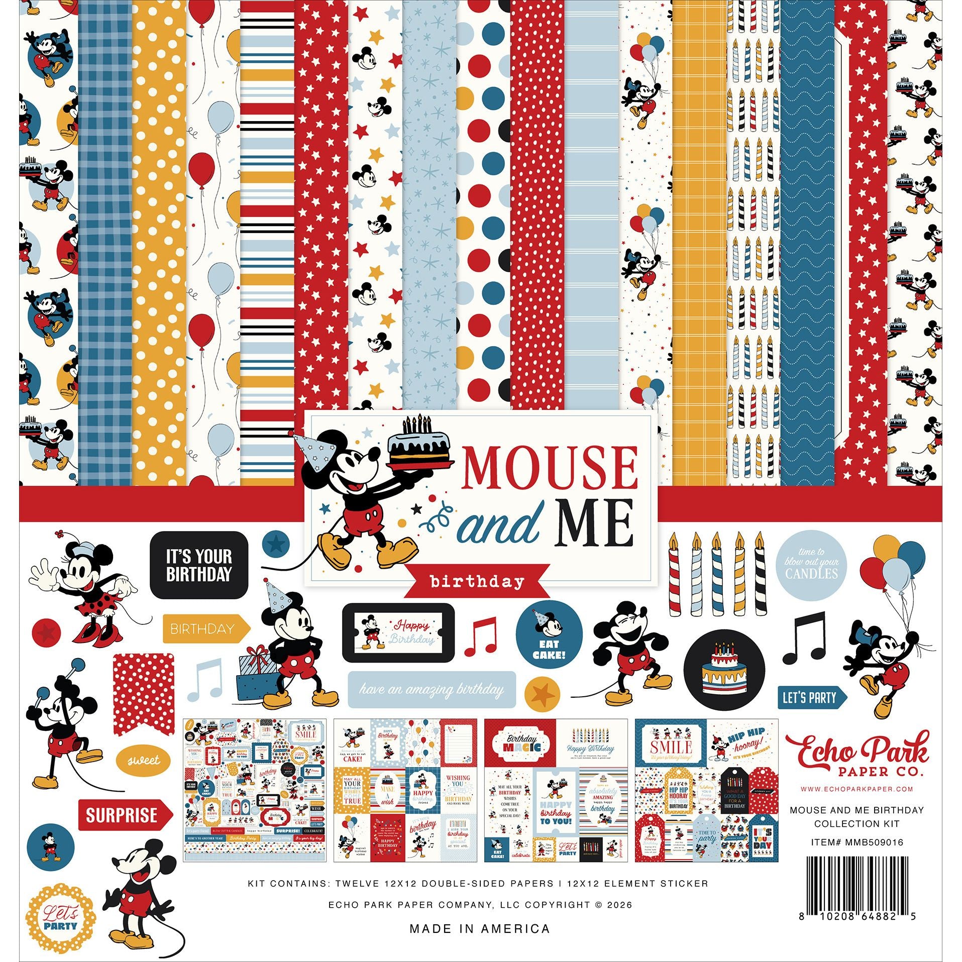 Echo Park Mouse And Me Birthday 12 x 12 Collection Kit mmb509016