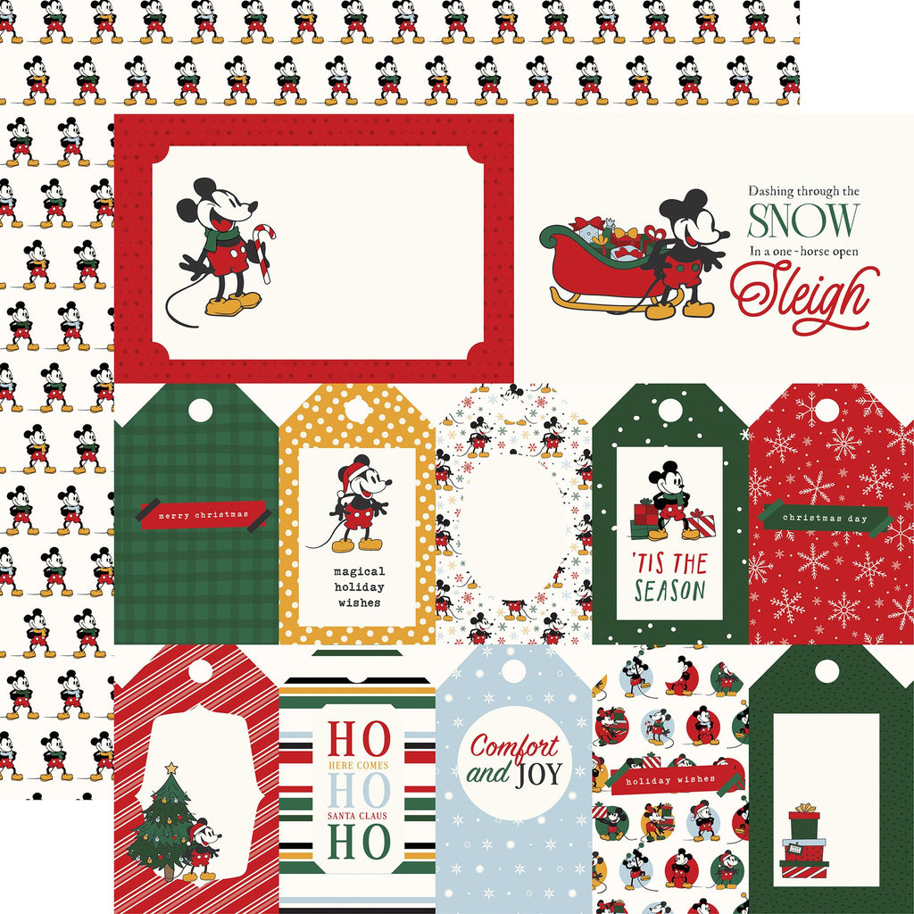 Echo Park Mouse And Me Christmas 12 x 12 Mega Bundle mmc520050 MIckey Gift Tags