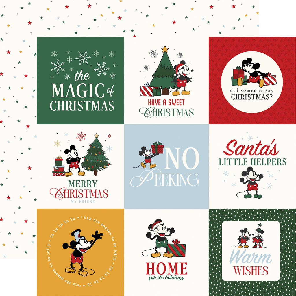 Echo Park Mouse And Me Christmas 12 x 12 Mega Bundle mmc520050 MIckey Journaling Sentiments