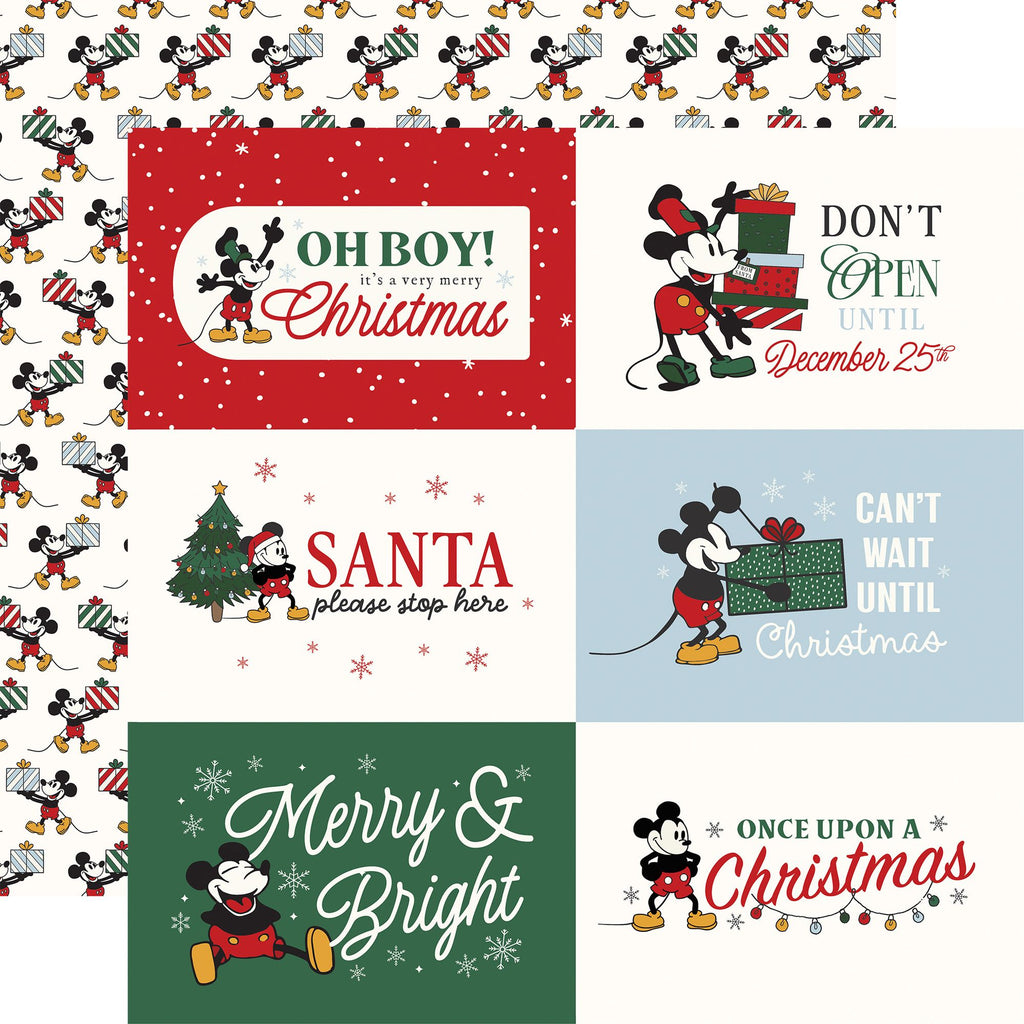 Echo Park Mouse And Me Christmas 12 x 12 Mega Bundle mmc520050 Santa Mickey Sentiments