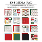 Echo Park Mouse And Me Christmas 6 x 6 Mega Paper Pad mmc520031 Pattern Swatches
