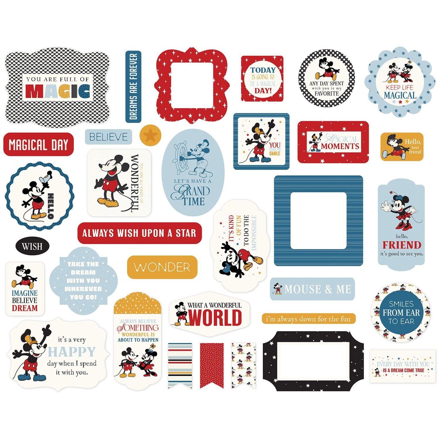 Echo Park Mouse And Me Ephemera mam487024 Disney Sentiments