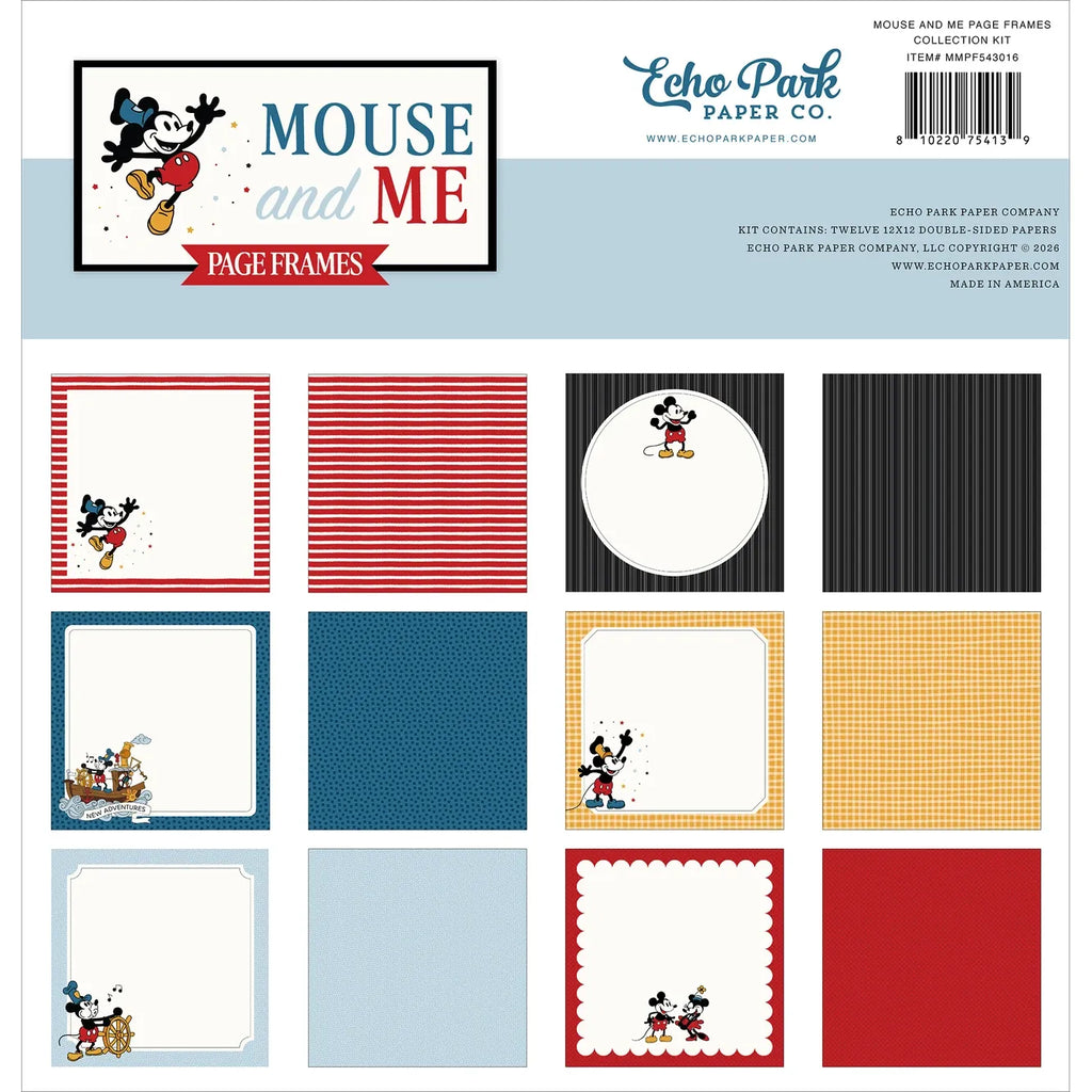 Echo Park Mouse And Me Page Frames 12 x 12 Collection Kit mmpf543016