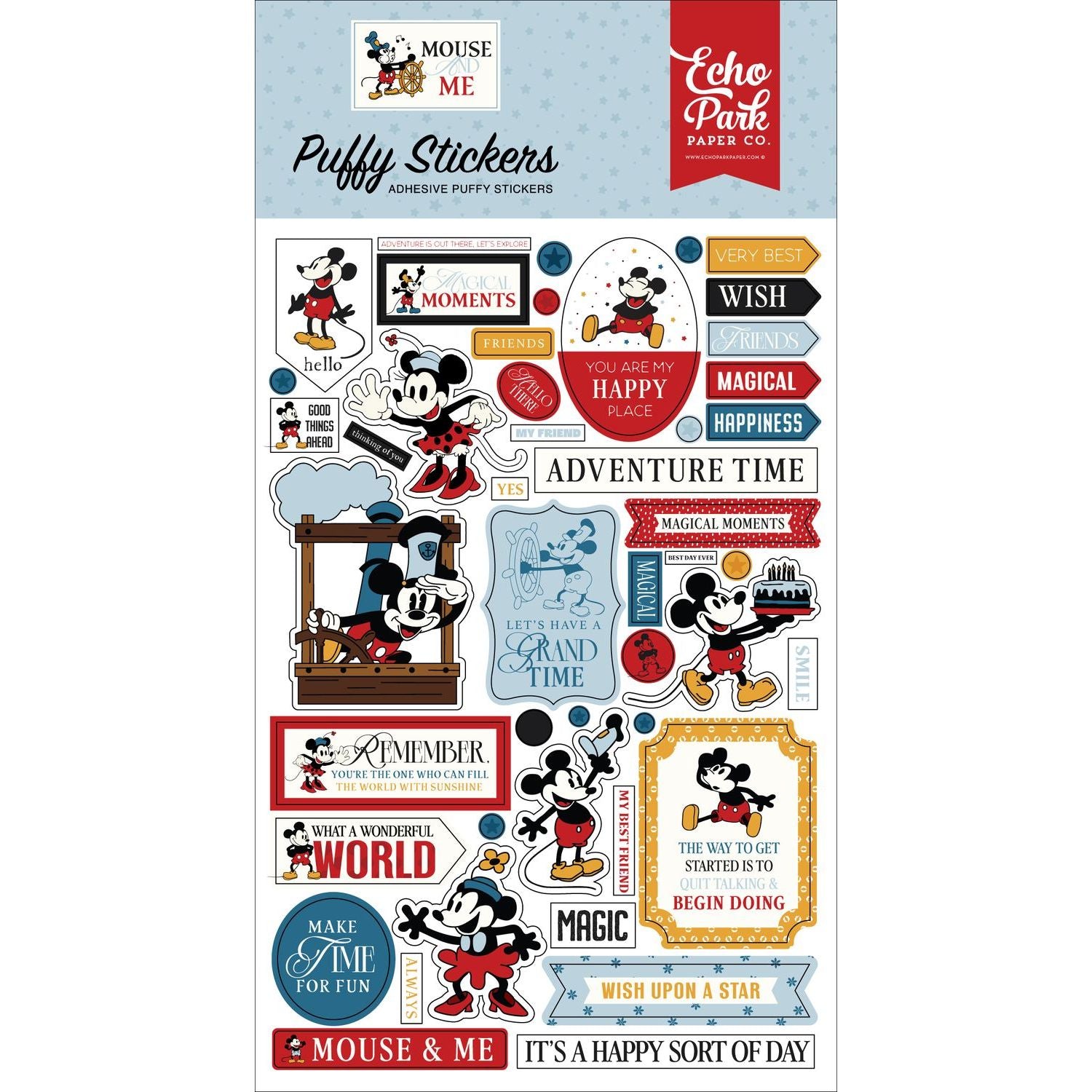 Echo Park Mouse And Me Puffy Stickers mam487066