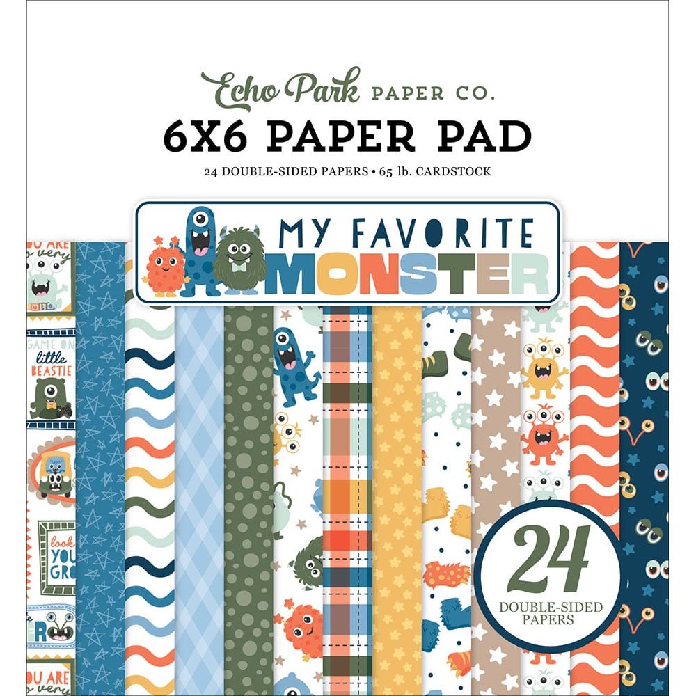 Echo Park My Favorite Monster 6 x 6 Paper Pad mfm499023