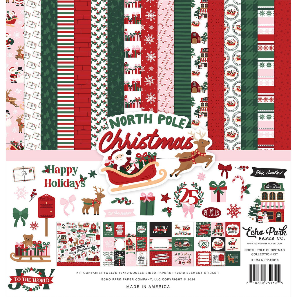 Echo Park North Pole Christmas 12 x 12 Collection Kit npc515016
