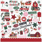 Echo Park North Pole Christmas 12 x 12 Collection Kit npc515016 Element Stickers