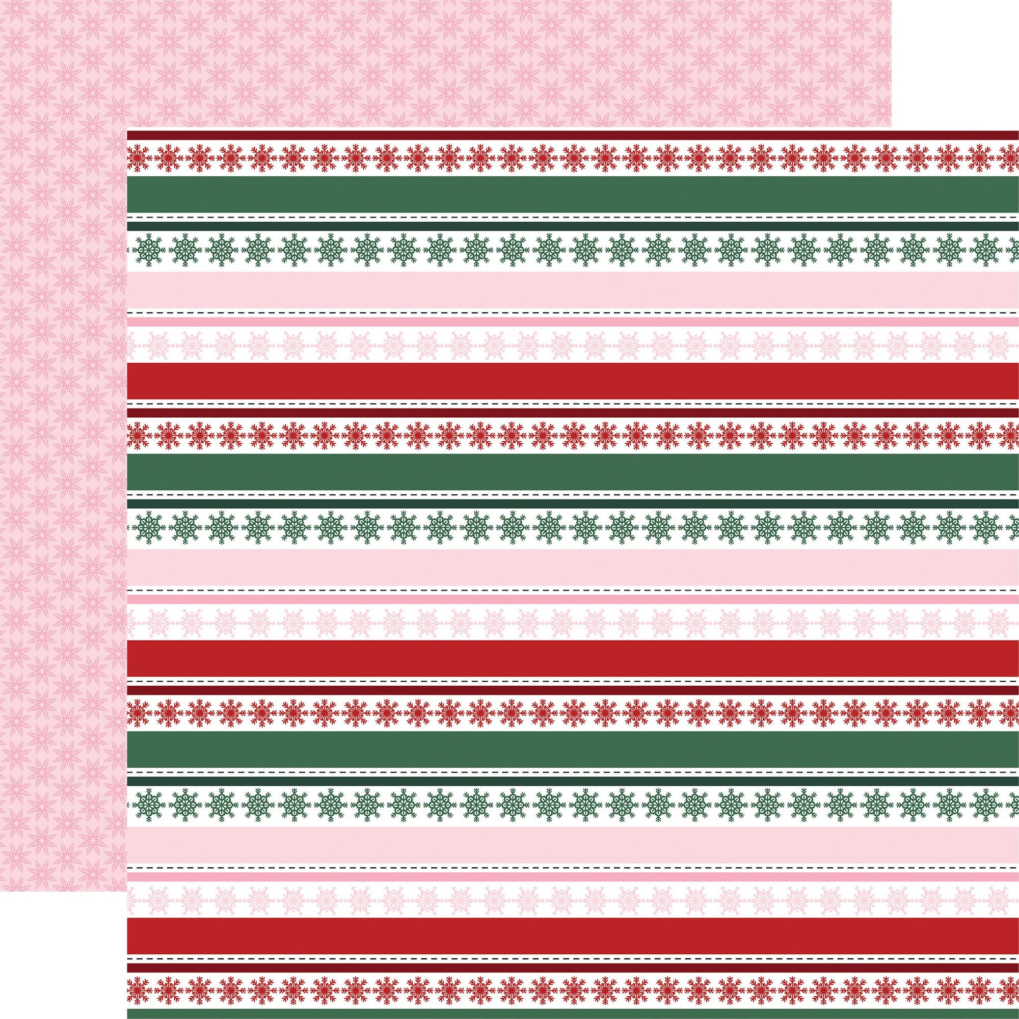 Echo Park North Pole Christmas 12 x 12 Mega Bundle npc515050 Snowflake Stripes