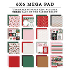 Echo Park North Pole Christmas 6 x 6 Mega Paper Pad npc515031 Image Swatches