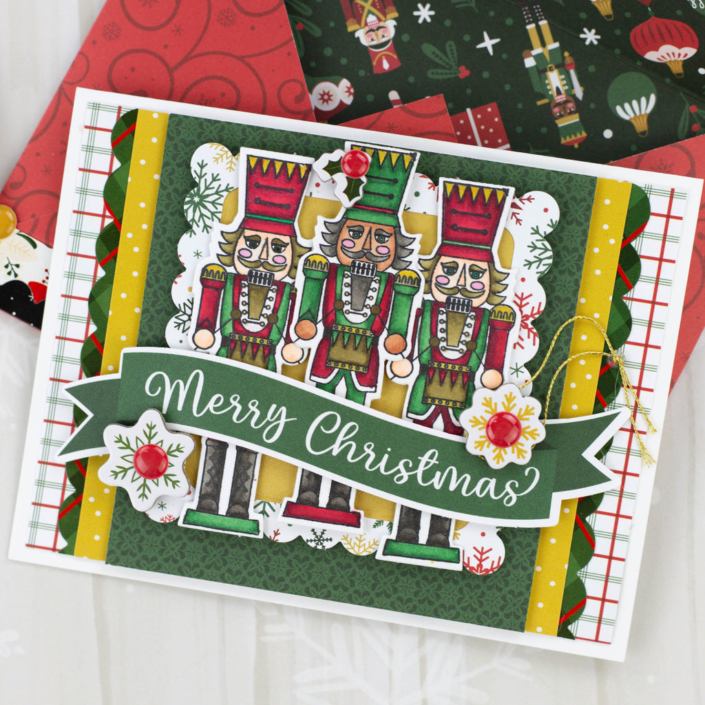 Echo Park Nutcracker Coordinating Dies nc387042 Christmas Card