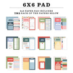 Echo Park One Day At A Time 6 x 6 Paper Pad odt546023 Detailed Pattern Images