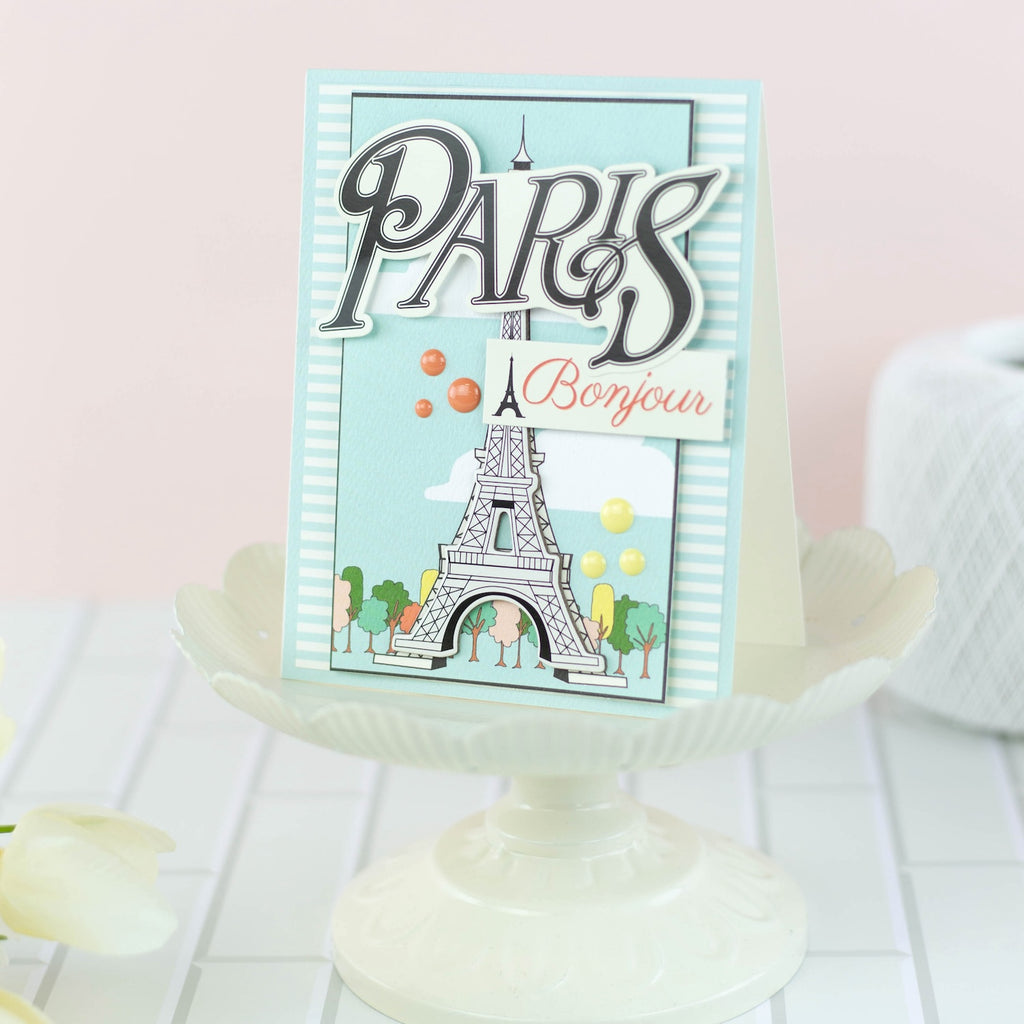 Echo Park Paris 6 x 6 Paper Pad cbp405023 Bonjour Card