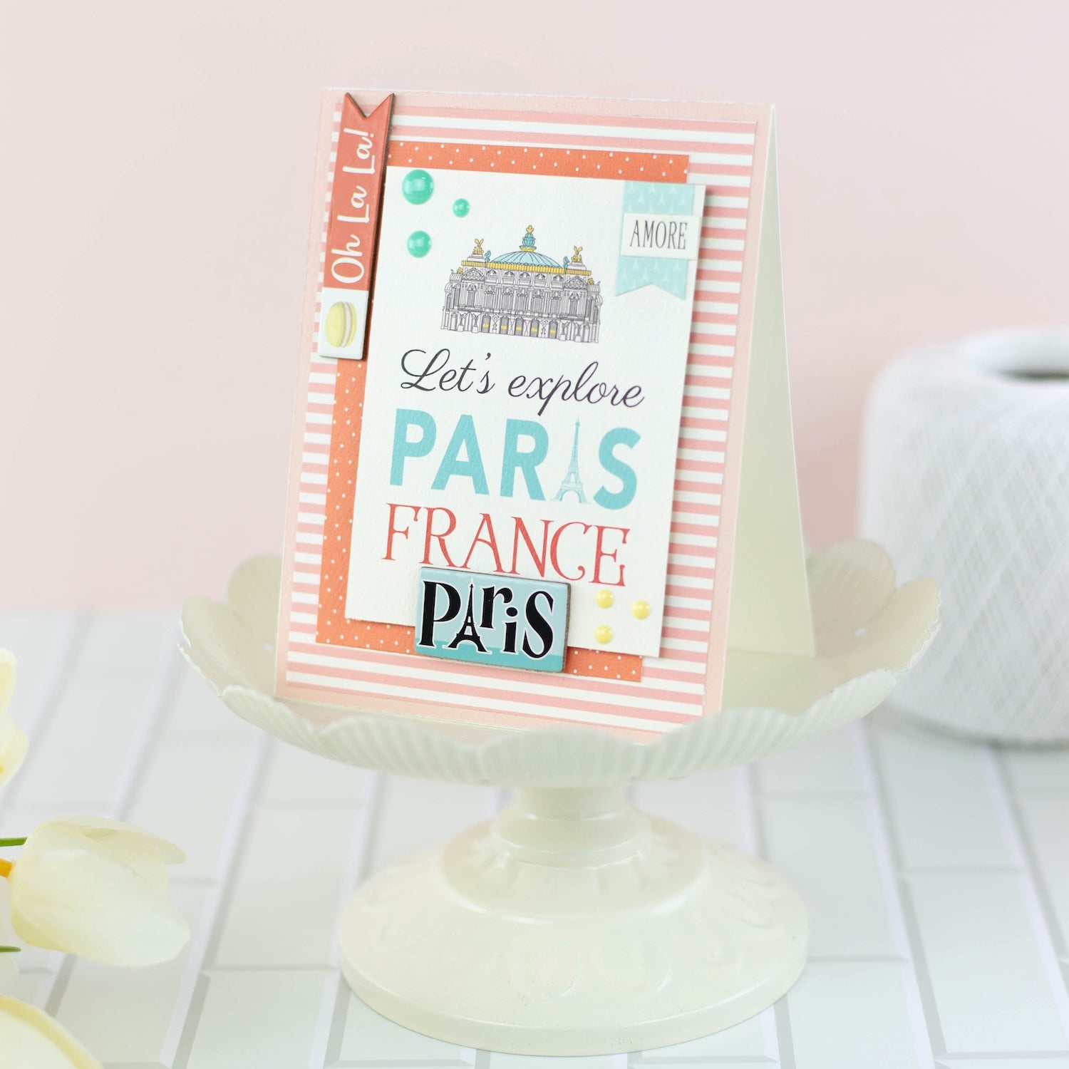 Echo Park Paris 6 x 6 Paper Pad cbp405023 Let's Explore Card