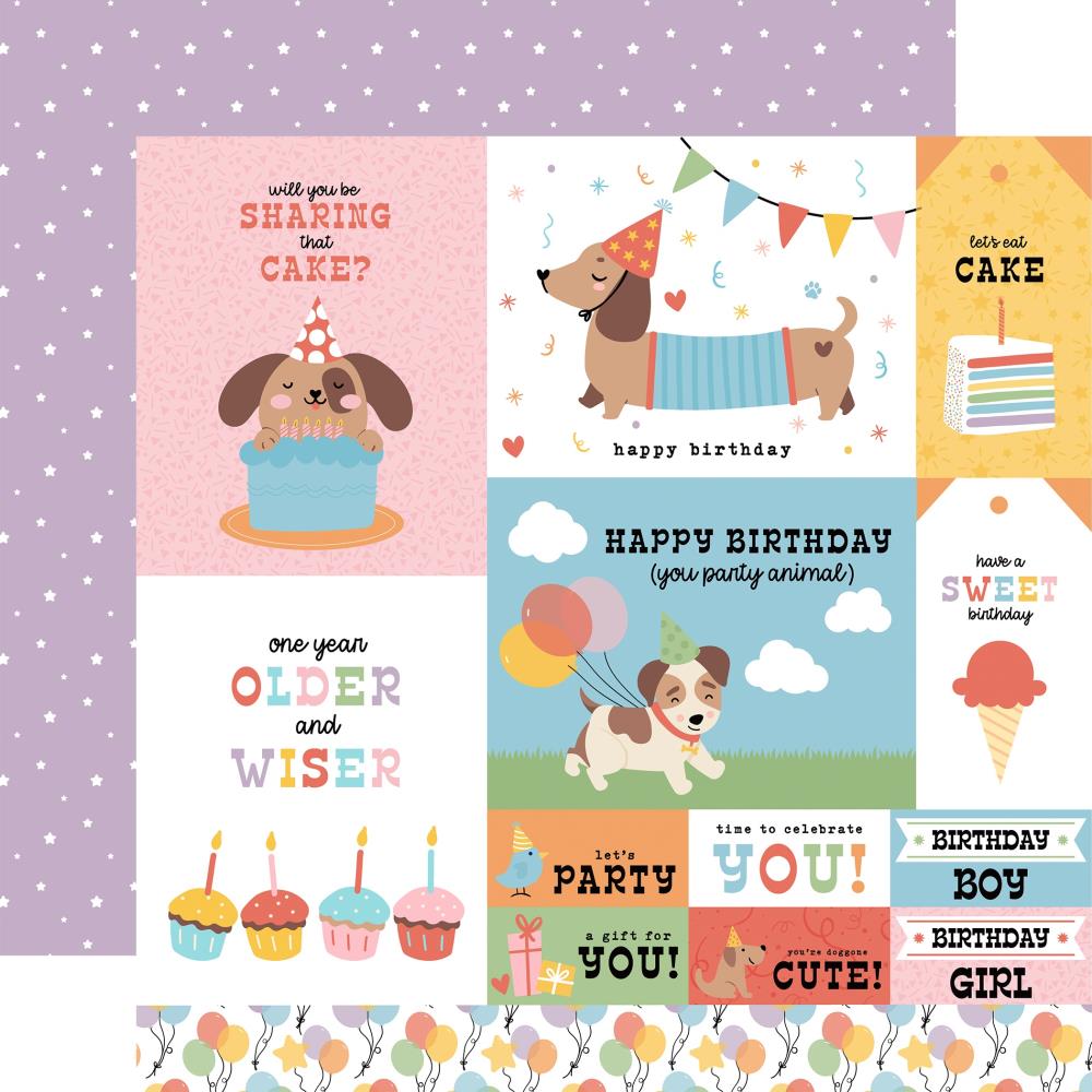 Echo Park Party Animal 12 x 12 Collection Kit pa480016 Multi Journaling Cards