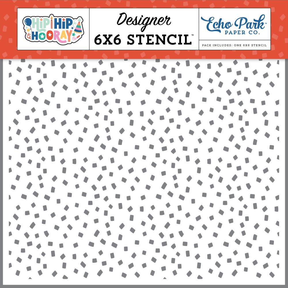 Echo Park Party Time Confetti 6 x 6 Stencil hhh409035