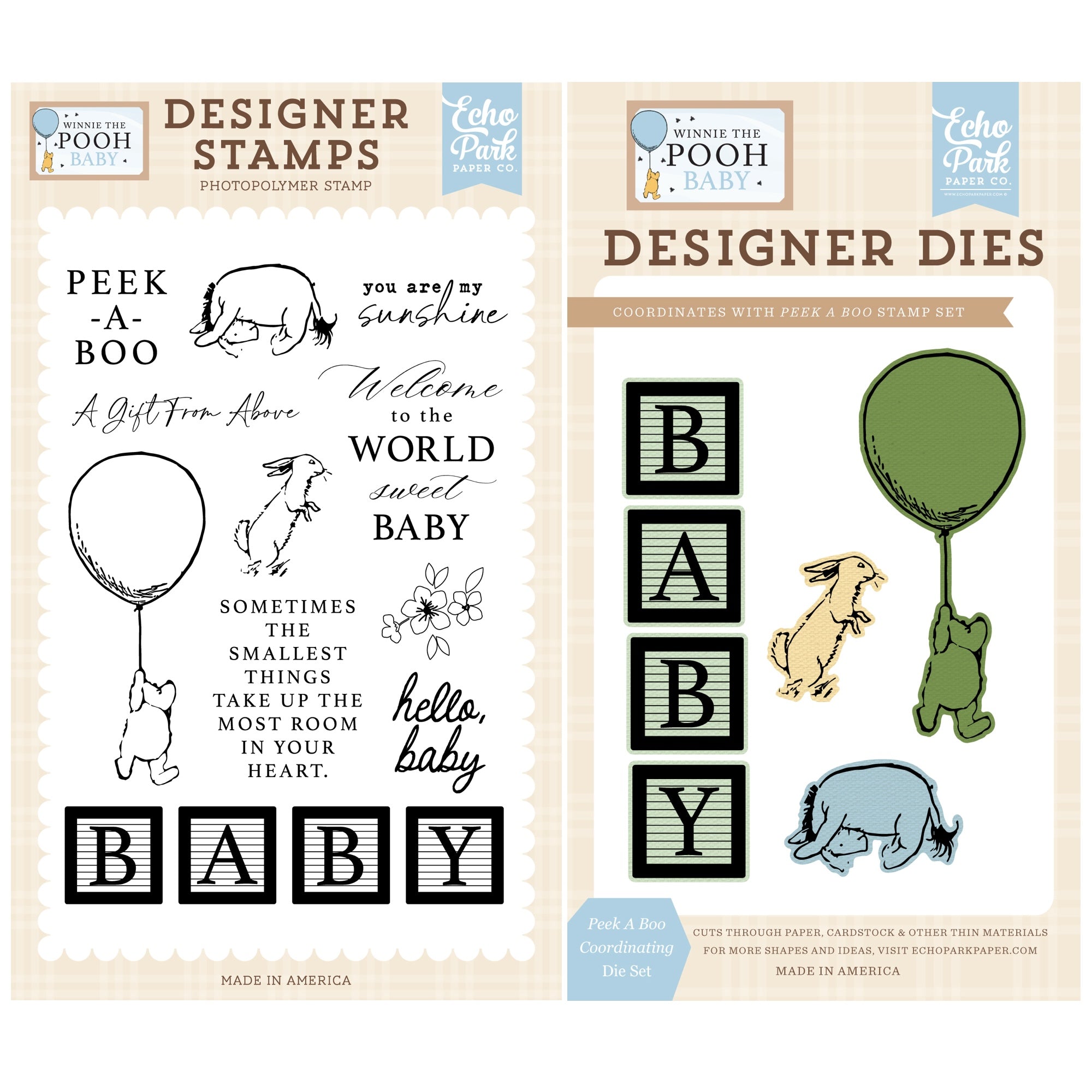 Echo Park Peek A Boo Stamps And Dies Bundle