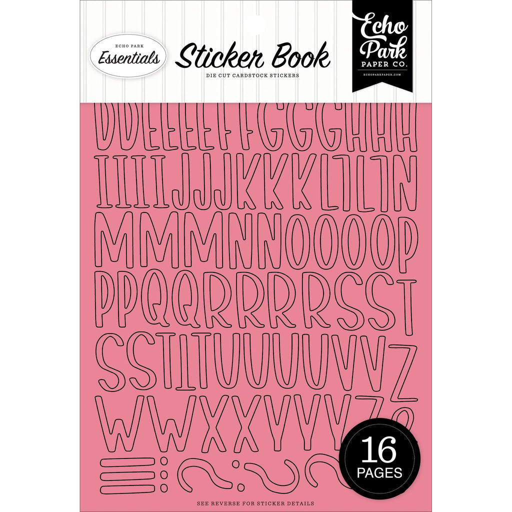 Echo Park Pink And Purple Alpha Sticker Book pe528029