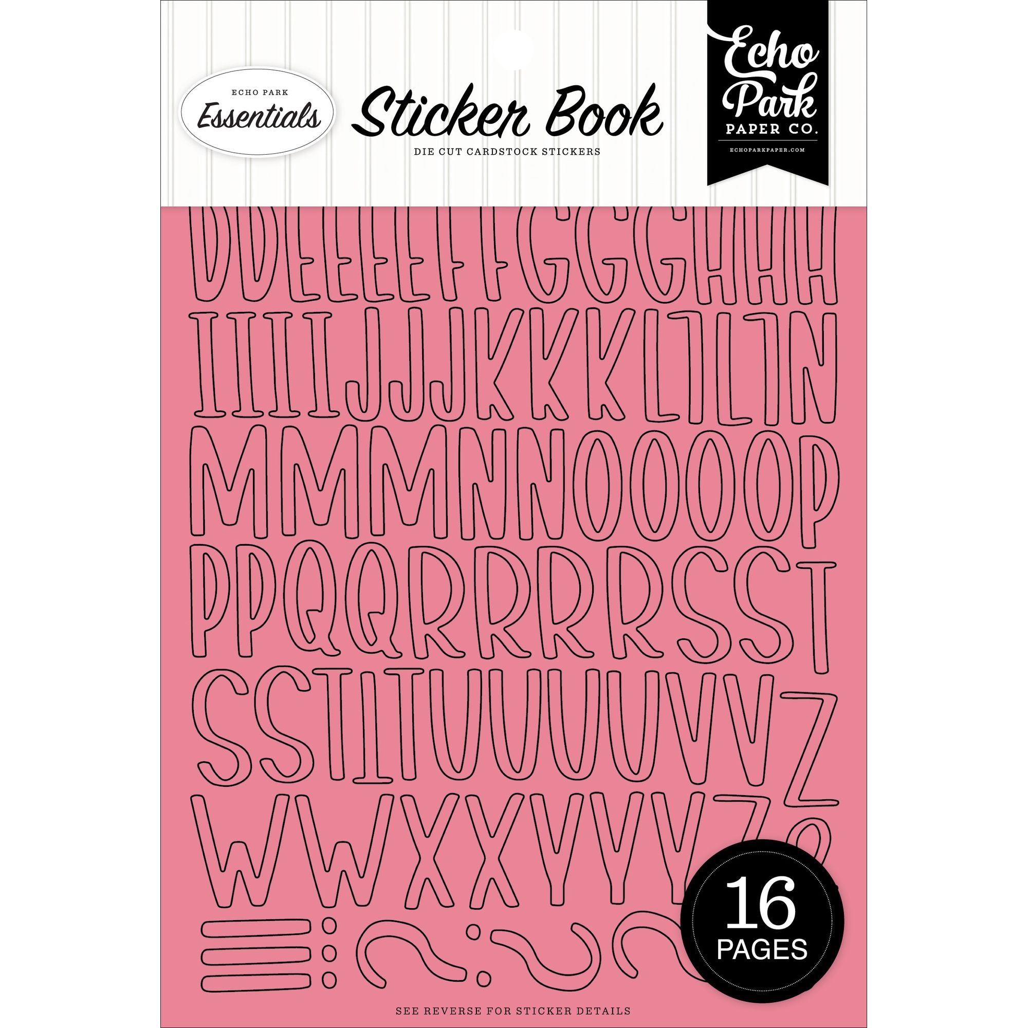 Echo Park Pink And Purple Alpha Sticker Book pe528029