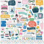 Echo Park Plan On It 12 x 12 Mega Bundle poi474050 Cardstock Stickers