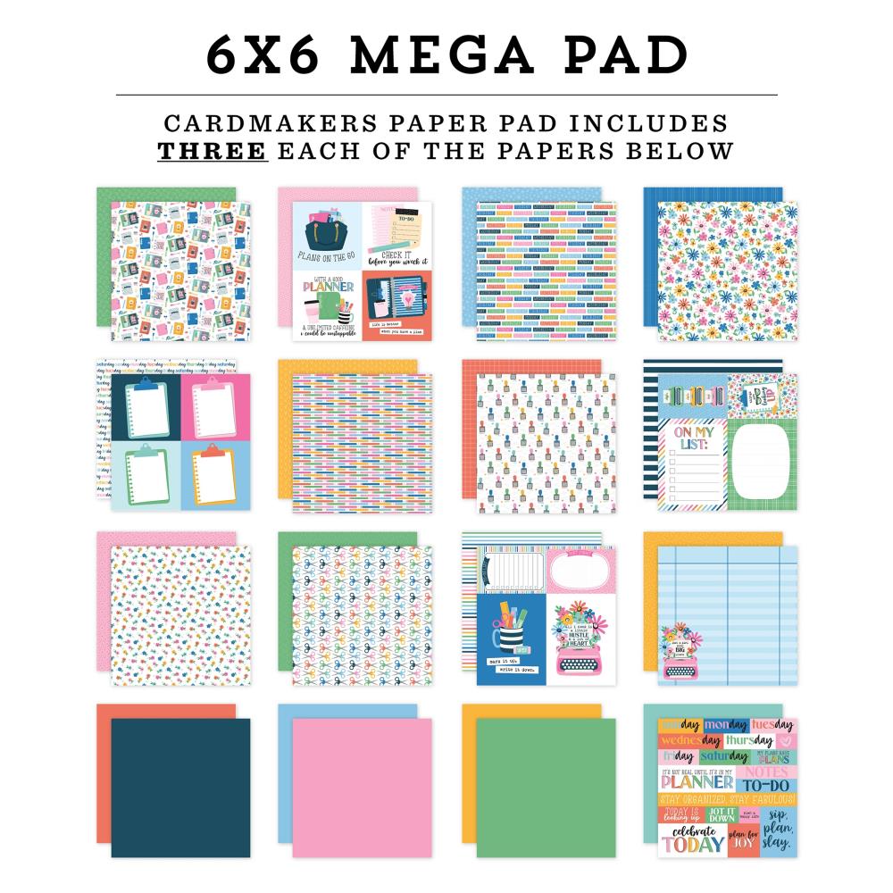 Echo Park Plan On It 6 x 6 Mega Paper Pad poi474031 Detailed Images