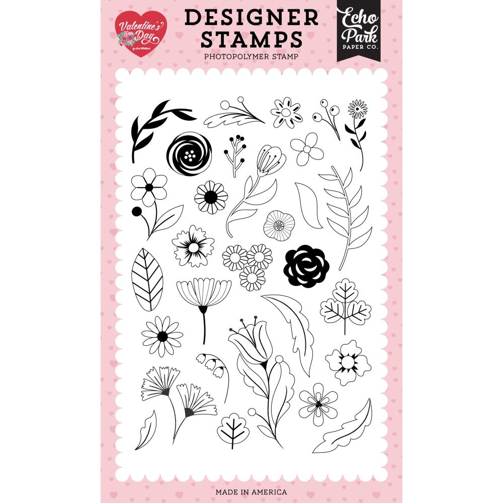 Echo Park Plant Love Florals Clear Stamps vd406043