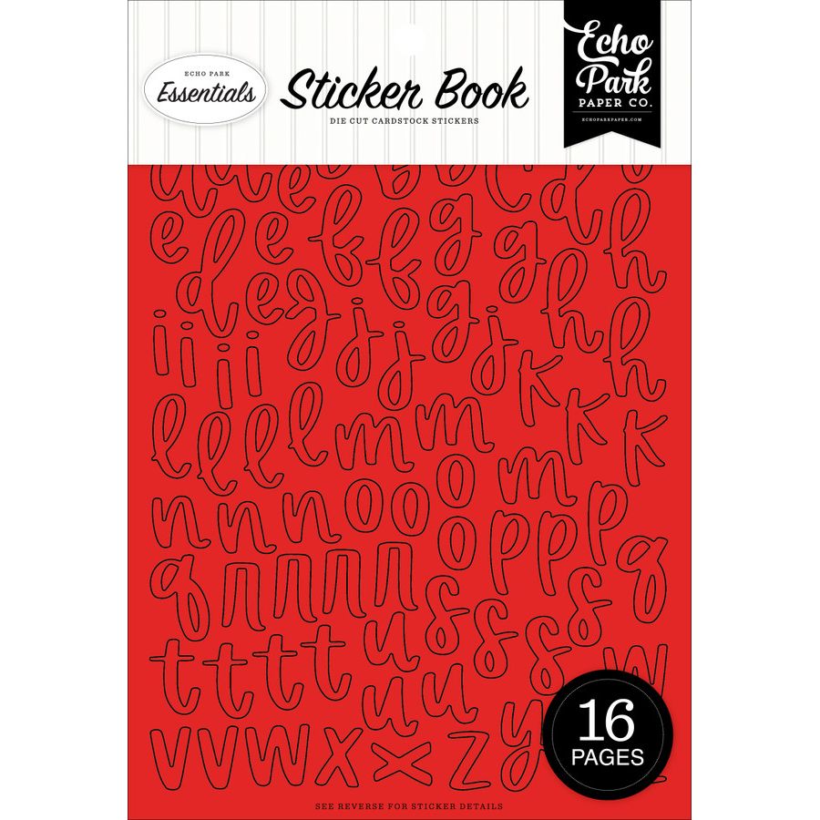 Echo Park Red And Brown Alpha Sticker Book re529029