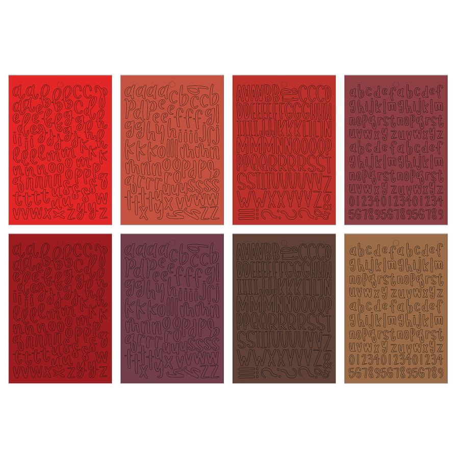 Echo Park Red And Brown Alpha Sticker Book re529029 Alphabet Fonts