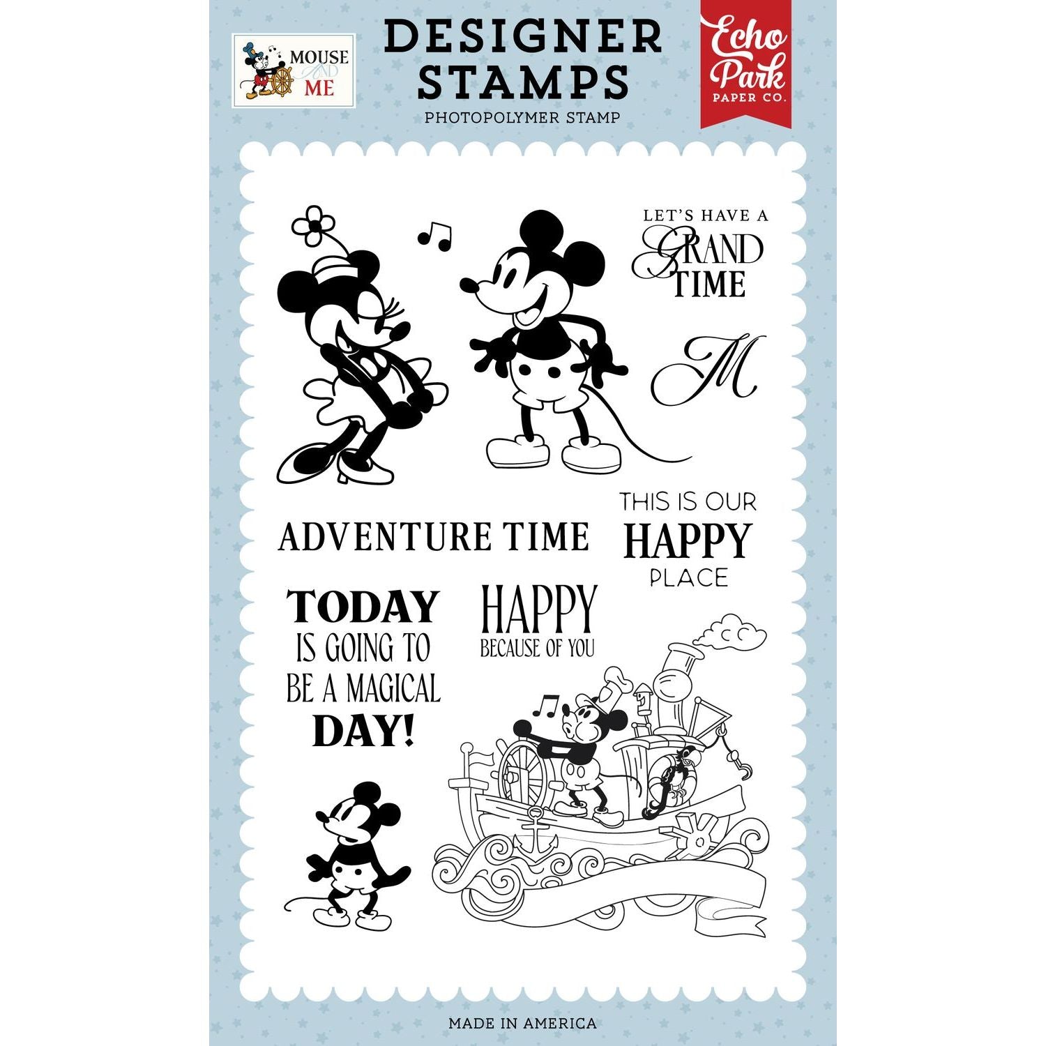 Echo Park Retro Mouse Pal Clear Stamps mam487045