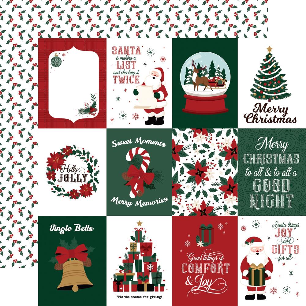 Echo Park Santa Claus 12 x 12 Collection Kit bsb388016 3X4 Journaling Cards
