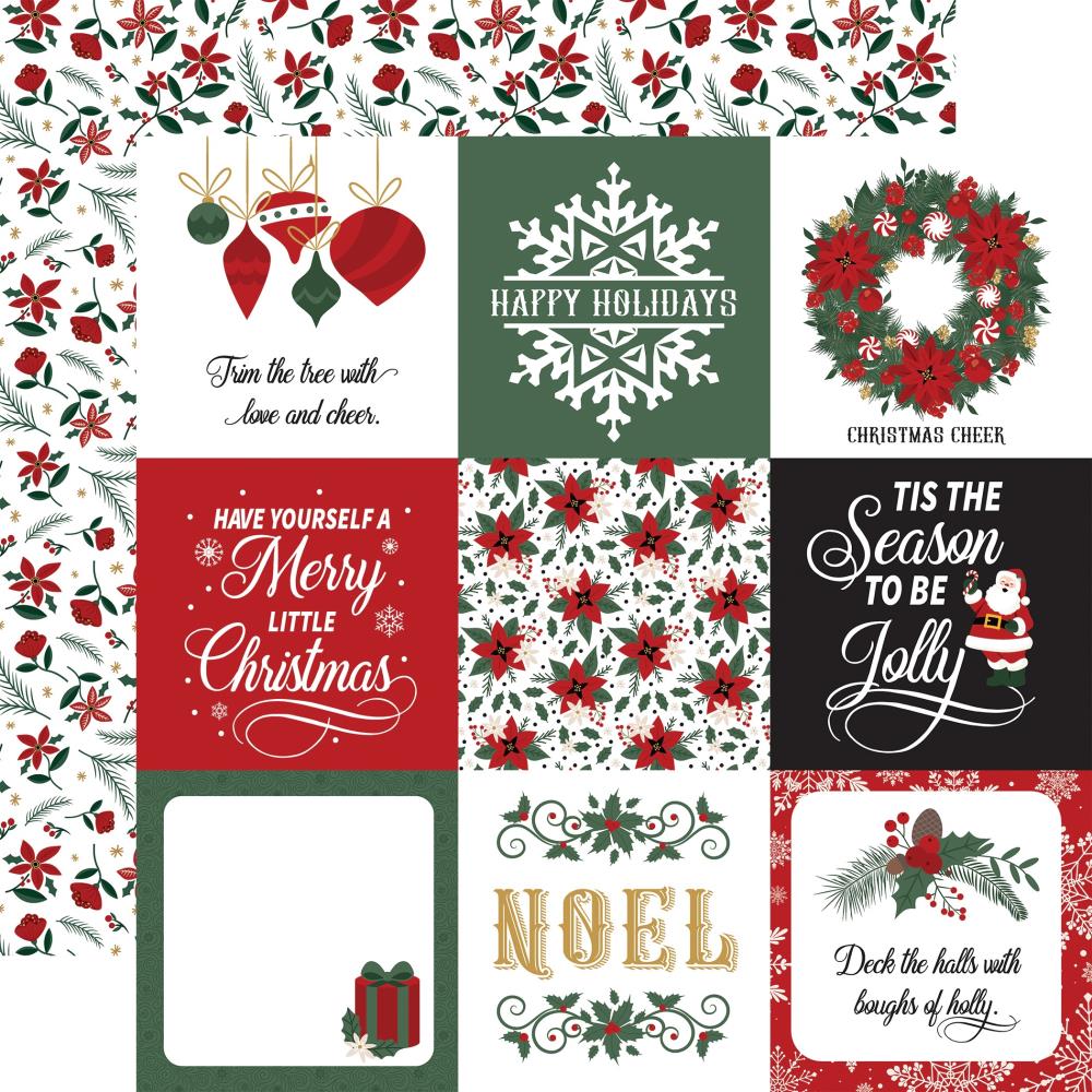 Echo Park Santa Claus 12 x 12 Collection Kit bsb388016 4X4 Journaling Cards