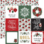 Echo Park Santa Claus 12 x 12 Collection Kit bsb388016 4X4 Journaling Cards