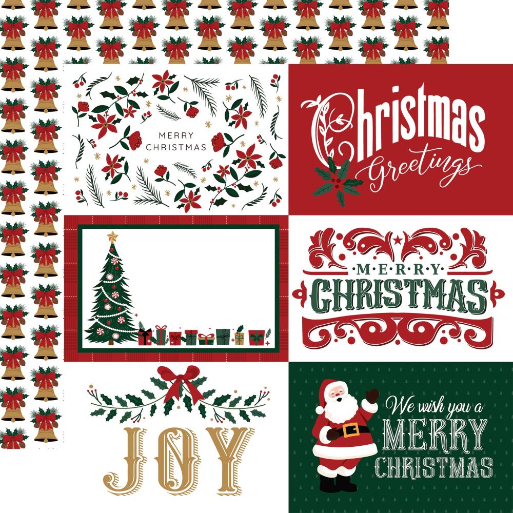 Echo Park Santa Claus 12 x 12 Collection Kit bsb388016 6X4 Journaling Cards
