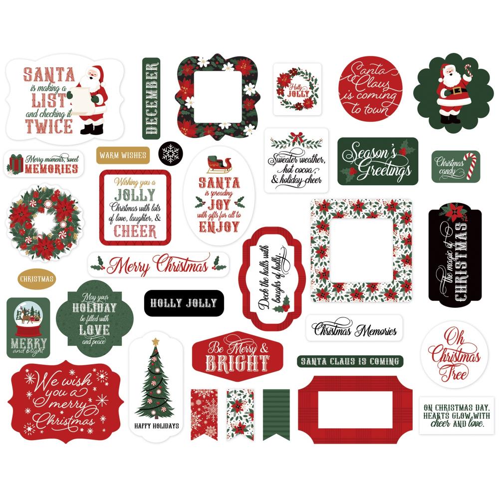 Echo Park Santa Claus Ephemera sc457024 Christmas Sentiments