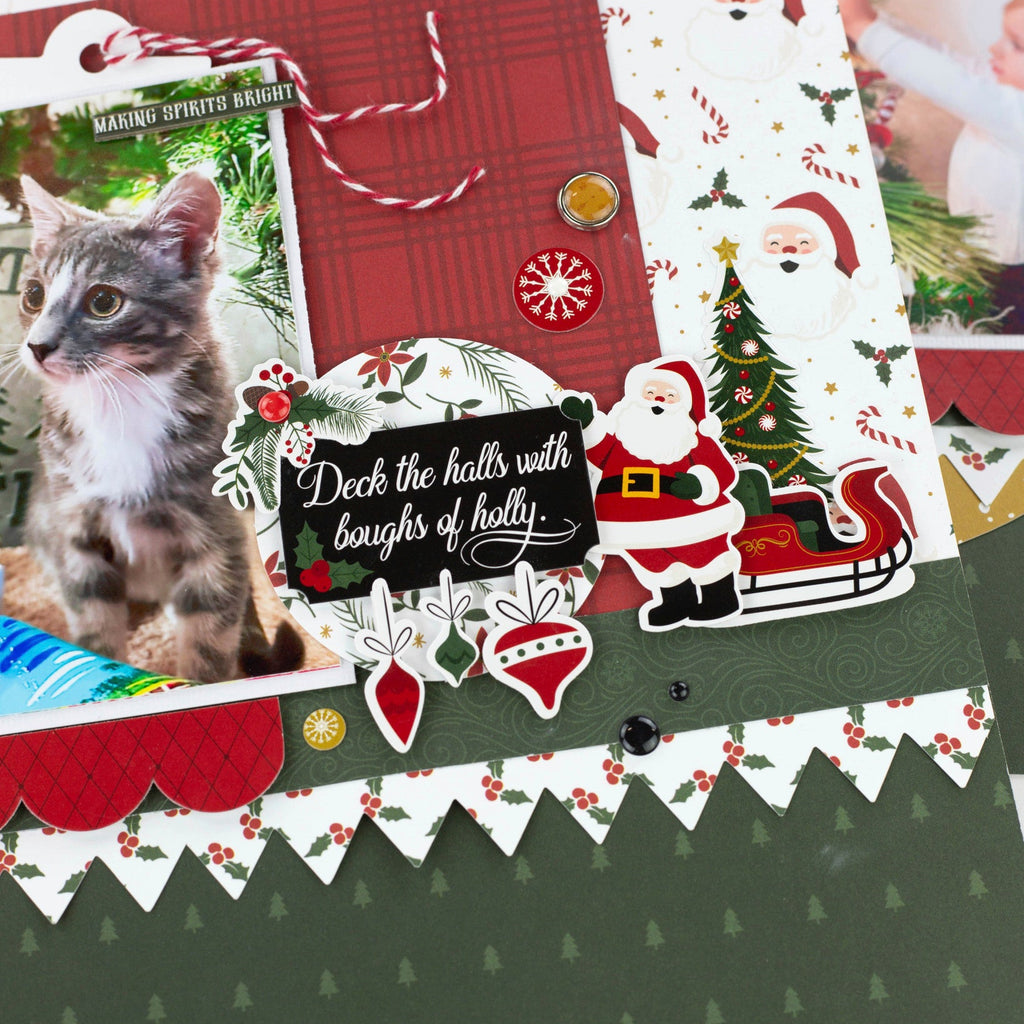 Echo Park Santa Claus Frames And Tags sc457025 Deck The Halls Layout