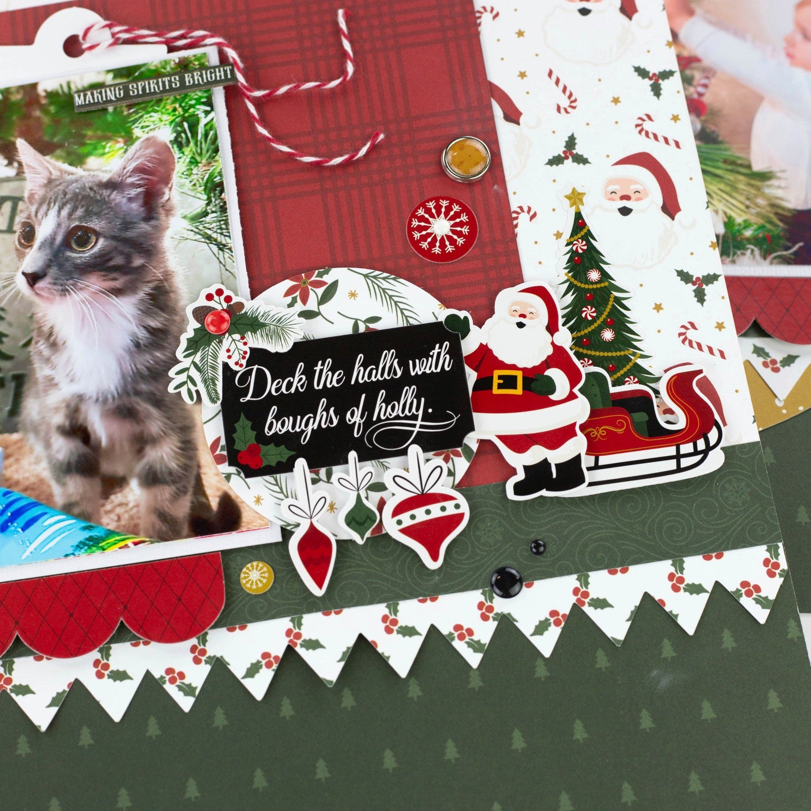 Echo Park Santa Claus Frames And Tags sc457025 Deck The Halls Layout
