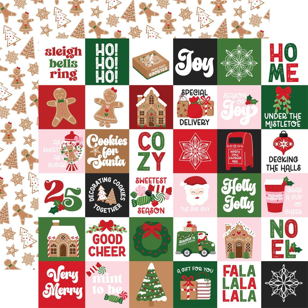 Echo Park Santa's Christmas Delivery 12 x 12 Collection Kit scd459016 2X2 Journaling Cards