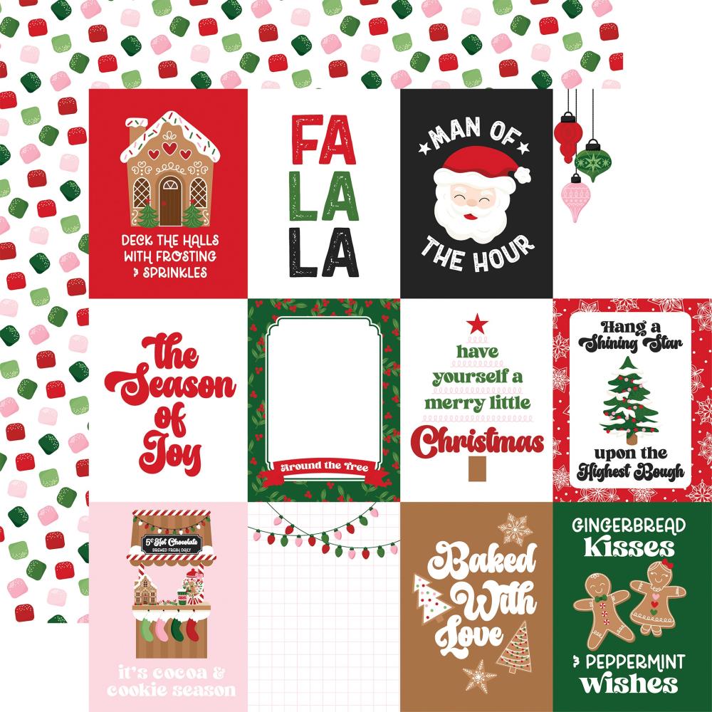 Echo Park Santa's Christmas Delivery 12 x 12 Collection Kit scd459016 3X4 Journaling Cards