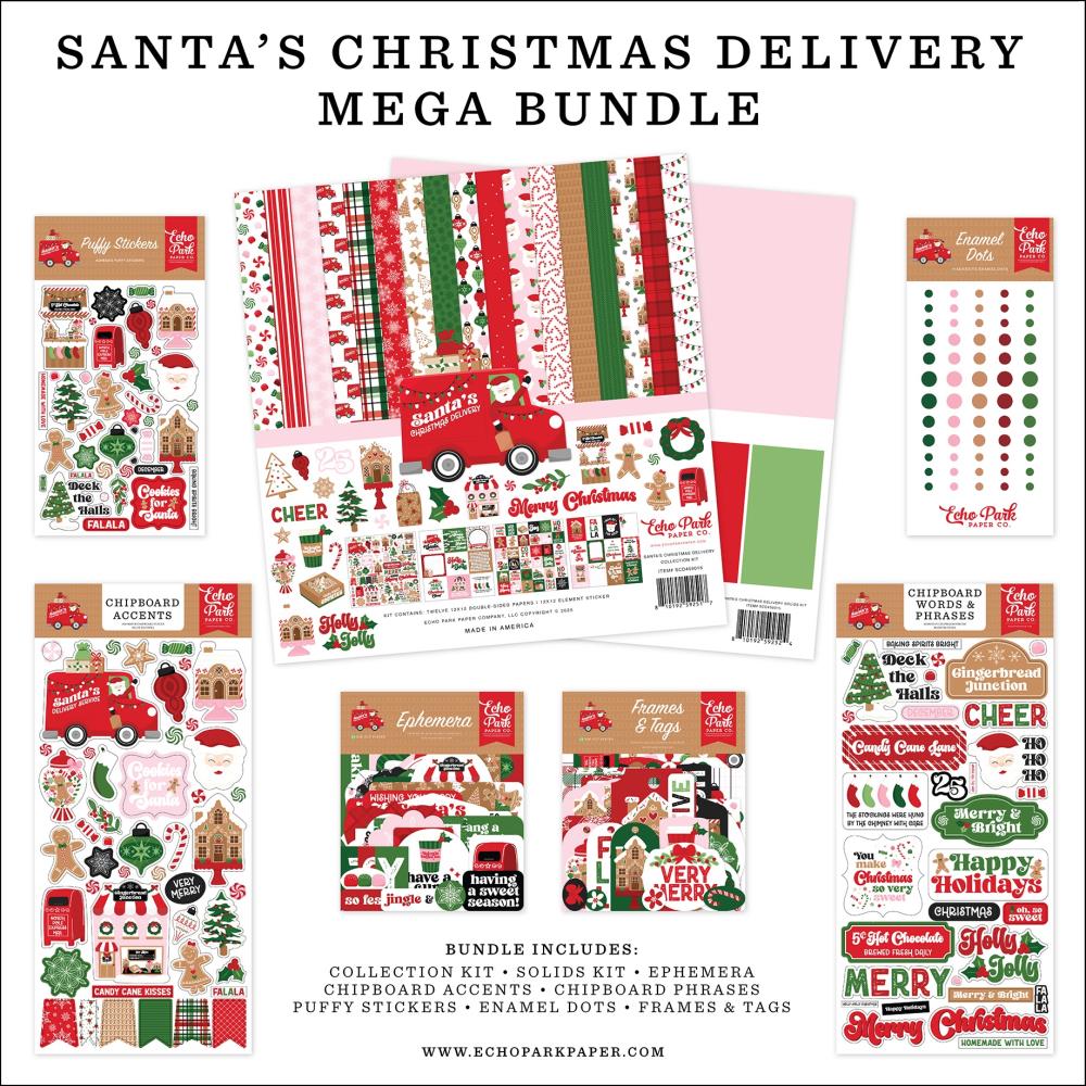 Echo Park Santa's Christmas Delivery 12 x 12 Mega Bundle scd459050