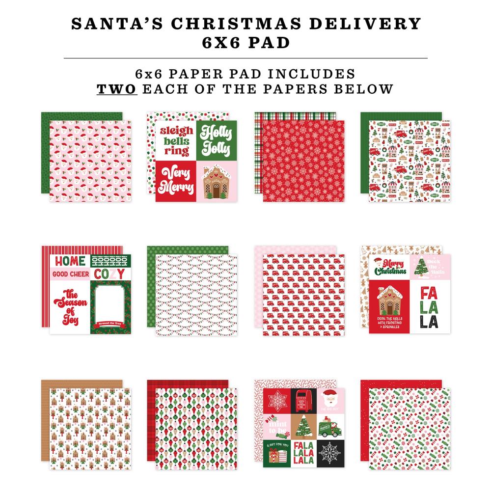 Echo Park Santa's Christmas Delivery 6 x 6 Paper Pad scd459023 Detailed Image