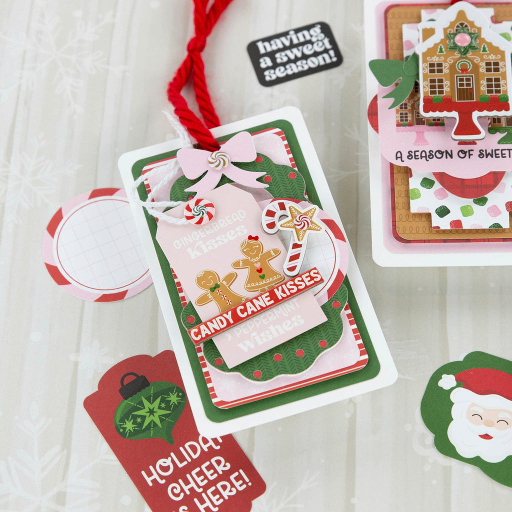 Echo Park Santa's Christmas Delivery Ephemera scd459024 Candy Cane Kisses Tag
