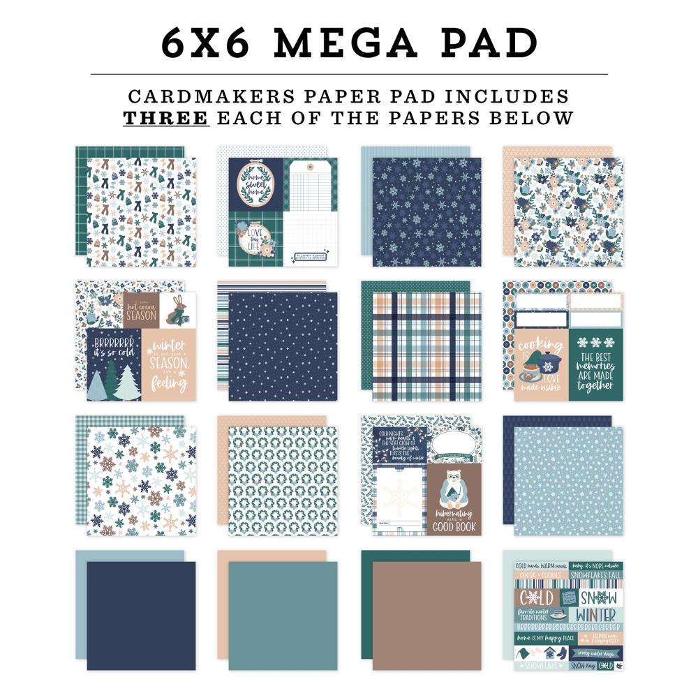 Echo Park Snow Day 6 x 6 Mega Paper Pad sd469031 Detailed Images