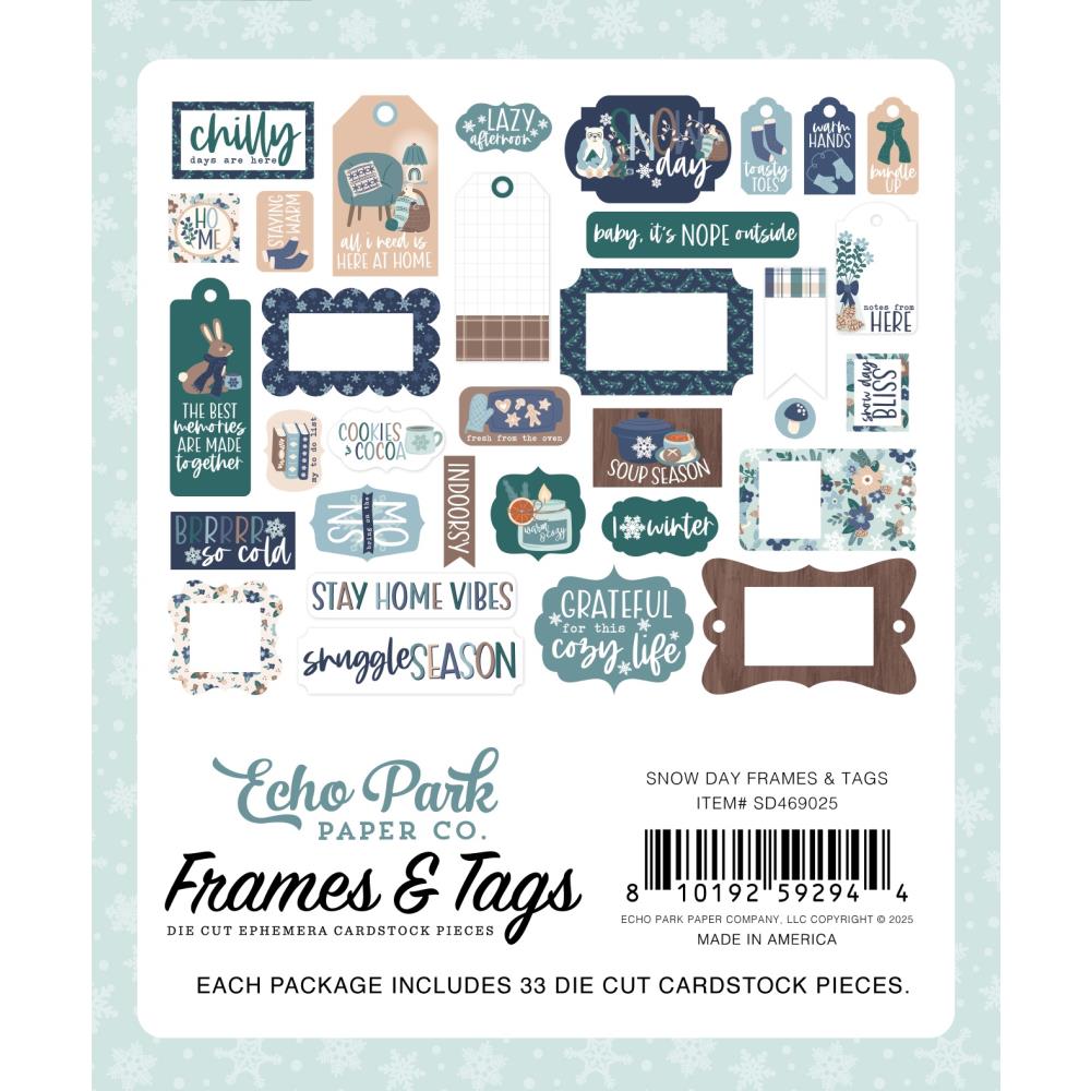 Echo Park Snow Day Frames And Tags sd469025 Packaging View