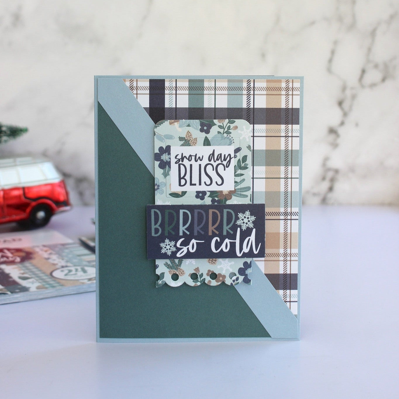 Echo Park Snow Day Frames And Tags sd469025 So Cold Card