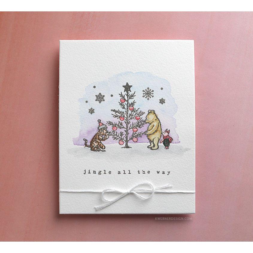 Echo Park Snow Globe Scene Clear Stamps wpc386045 Jingle All The Way Card | color-code:ALT01