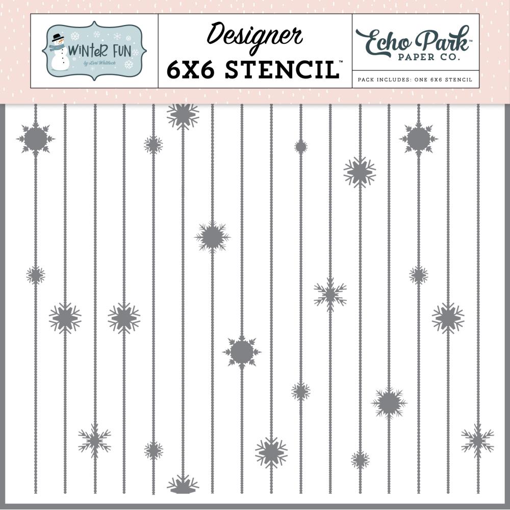 Echo Park Snowflake Strings 6 x 6 Stencil wf468033