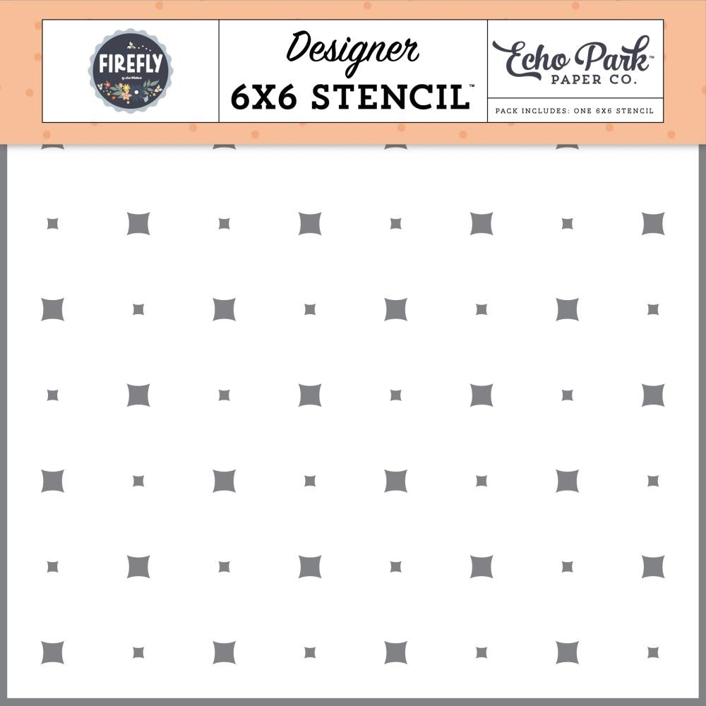 Echo Park Sparkle More Shine Bright 6 x 6 Stencil fly434034