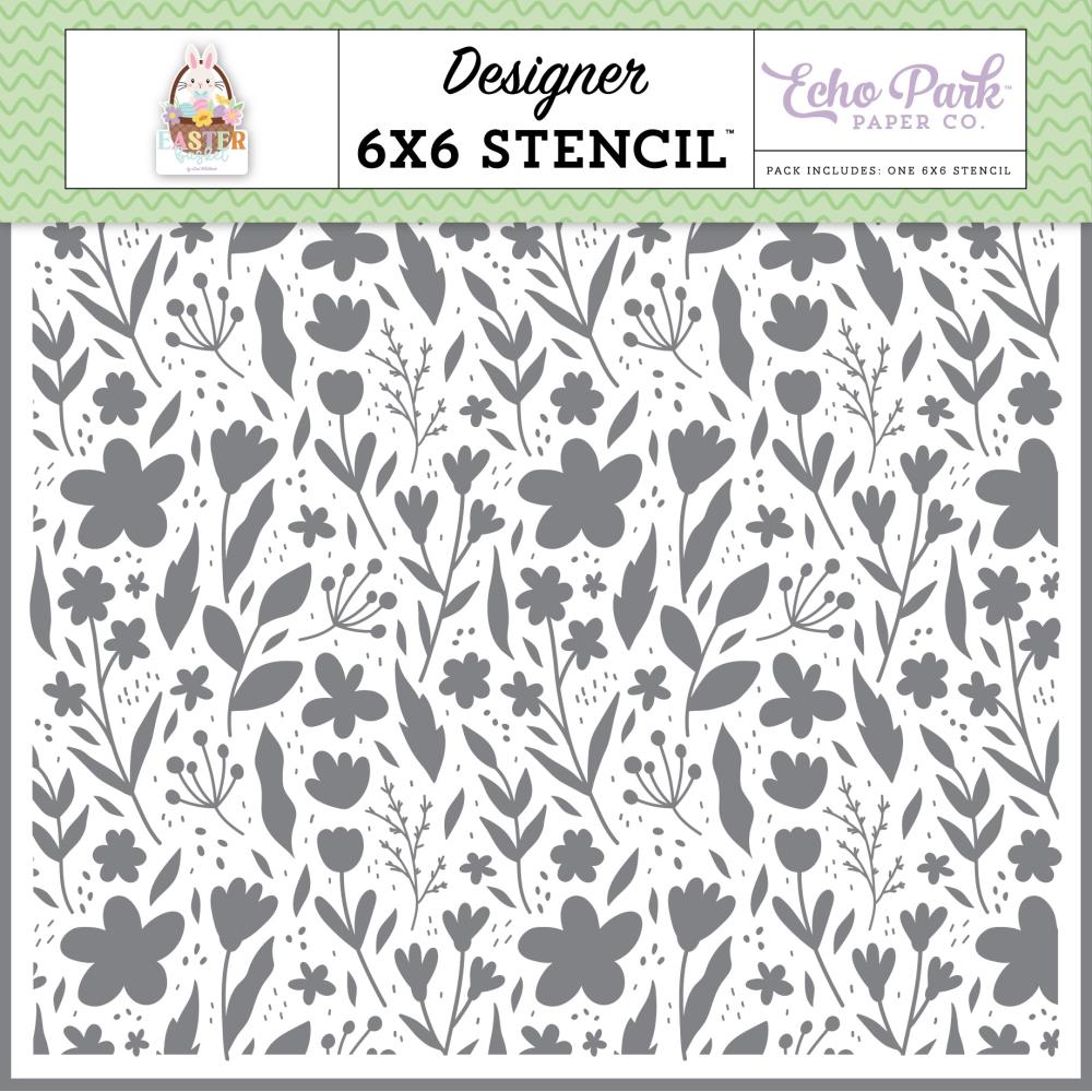 Echo Park Spring Stems 6 x 6 Stencil eb483034