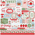 Echo Park Strawberry Fields 12 x 12 Collection Kit sf503016 Cardstock Stickers