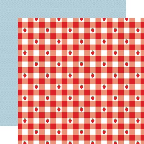 Echo Park Strawberry Fields 12 x 12 Collection Kit sf503016 Picnic Table Cloth